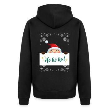 Ho, Ho, Ho ! - Veste à capuche bio Premium Unisexe - noir - Dos - Nico (187cm)