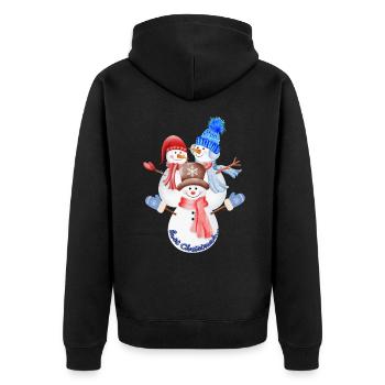 Last Christmas... - Unisex Premium Organic Zip Hoodie - black - Back - Nico (187cm)