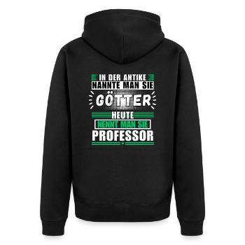 Les dieux dans l’Antiquité. Aujourd’hui professeur - Veste à capuche bio Premium Unisexe - noir - Dos - Nico (187cm)