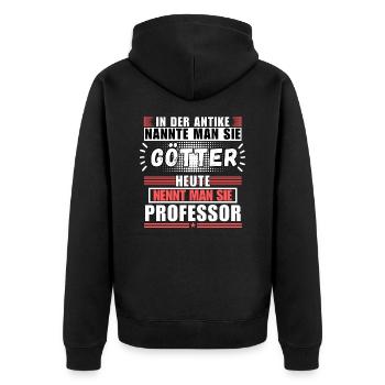Les dieux dans l’Antiquité. Aujourd’hui professeur - Veste à capuche bio Premium Unisexe - noir - Dos - Nico (187cm)