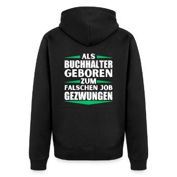 S’est retrouvé dans le mauvais emploi a atterri dans le mauvais emploi - Veste à capuche bio Premium Unisexe - noir - Dos - Nico (187cm)
