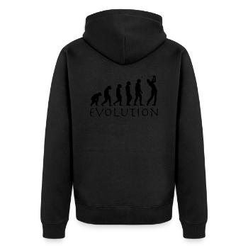 Évolution du golf - Veste à capuche bio Premium Unisexe - noir - Dos - Nico (187cm)
