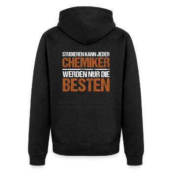Tout le monde peut étudier - Édition Chimiste - Veste à capuche bio Premium Unisexe - noir - Dos - Nico (187cm)
