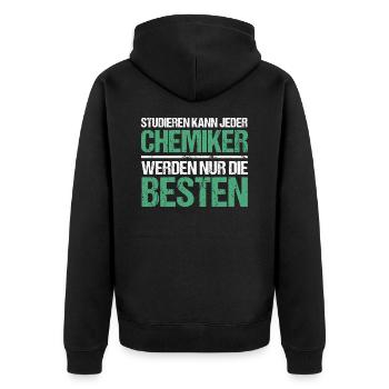 Tout le monde peut étudier - Édition Chimiste - Veste à capuche bio Premium Unisexe - noir - Dos - Nico (187cm)