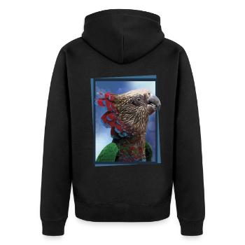 Le perroquet cacique - Veste à capuche bio Premium Unisexe - noir - Dos - Nico (187cm)