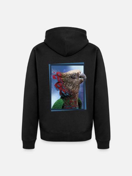 The cacique parrot - Unisex Premium Organic Zip Hoodie - black