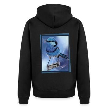 The splendid maluro - Unisex Premium Organic Zip Hoodie - black - Back - Nico (187cm)