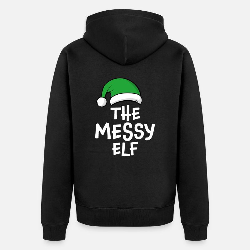 L’elfe désordonné - Veste à capuche bio Premium Unisexe - noir