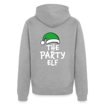 L’Elfe du Parti - Veste à capuche bio Premium Unisexe - gris chiné - Dos - Nico (187cm)