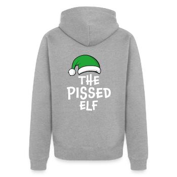L’elfe énervé - Veste à capuche bio Premium Unisexe - gris chiné - Dos - Nico (187cm)