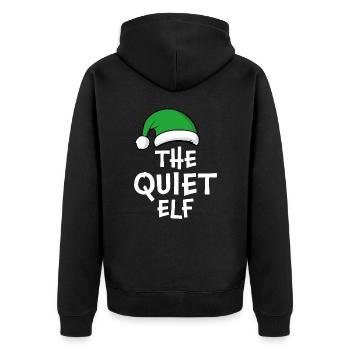 L’elfe tranquille - Veste à capuche bio Premium Unisexe - noir - Dos - Nico (187cm)