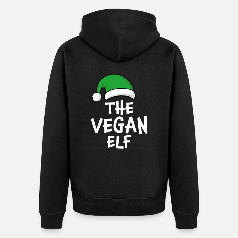 L’elfe végétalien - Veste à capuche bio Premium Unisexe - noir