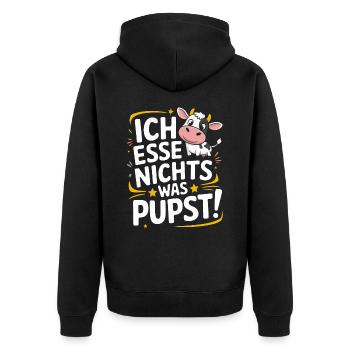 Végétarien Végétalien Bien-être animal Droits des animaux Veggie - Veste à capuche bio Premium Unisexe - noir - Dos - Nico (187cm)