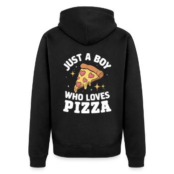 Pizza Italie Restauration rapide - Veste à capuche bio Premium Unisexe - noir - Dos - Nico (187cm)
