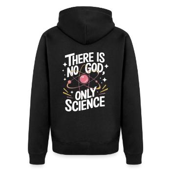 Athéisme, athée, anti-religion, agnostique - Veste à capuche bio Premium Unisexe - noir - Dos - Nico (187cm)