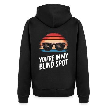Blinde Blindheit Sehbehinderte Menschen - Unisex Premium Bio Zip Hoodie - Schwarz - Hinten - Nico (187cm)