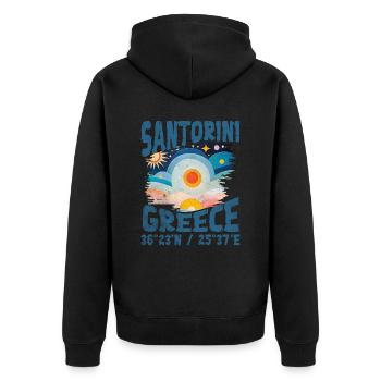 Greece aegean islands - Veste à capuche bio Premium Unisexe - noir - Dos - Nico (187cm)