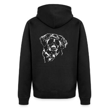 NOVA SCOTIA DUCK TOLLING RETRIEVER cool - Unisex Premium Organic Zip Hoodie - black - Back - Nico (187cm)
