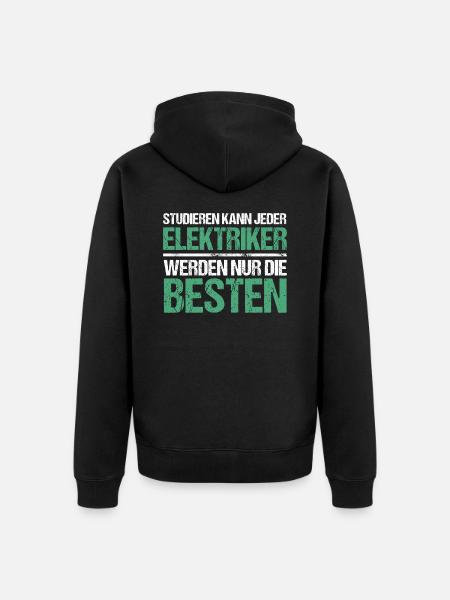 Vem som helst kan studera - Electrician Edition - Ekologisk premiumluvjack unisex - svart