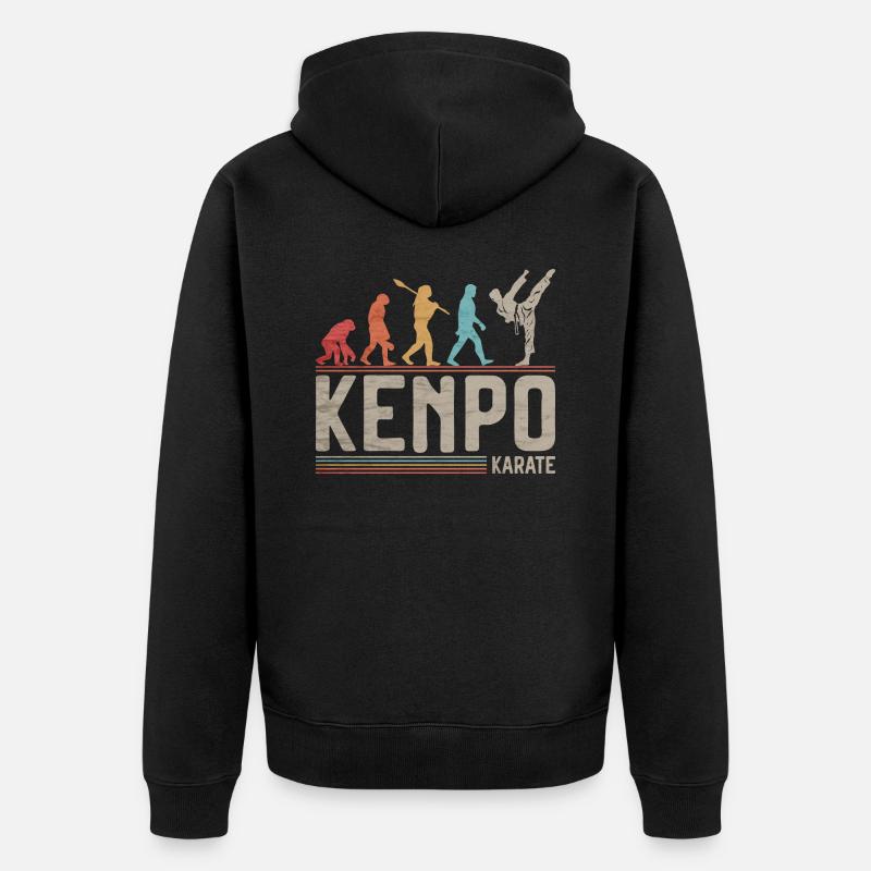 Kenpo Karate Evolution Kampfkünste Evolution - Unisex Premium Bio Zip Hoodie - Schwarz