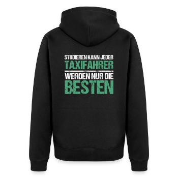 Tout le monde peut étudier - Édition Taxi Driver - Veste à capuche bio Premium Unisexe - noir - Dos - Nico (187cm)