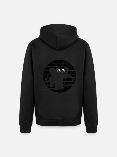 Eléphant éléphant pour enfants - Veste à capuche bio Premium Unisexe - noir