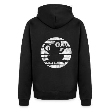 Frog Frogs Gift for Kids Funny Funny - Unisex Premium Organic Zip Hoodie - black - Back - Nico (187cm)