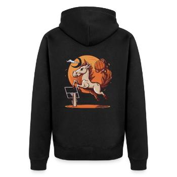 Cerceaux sur les sabots - Veste à capuche bio Premium Unisexe - noir - Dos - Nico (187cm)