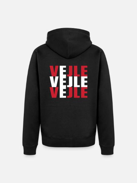 Vejle Danemark Drapeau - Veste à capuche bio Premium Unisexe - noir