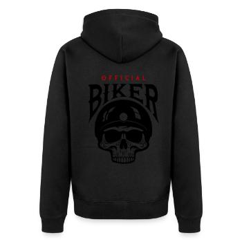 Skeleton Biker - Veste à capuche bio Premium Unisexe - noir - Dos - Nico (187cm)