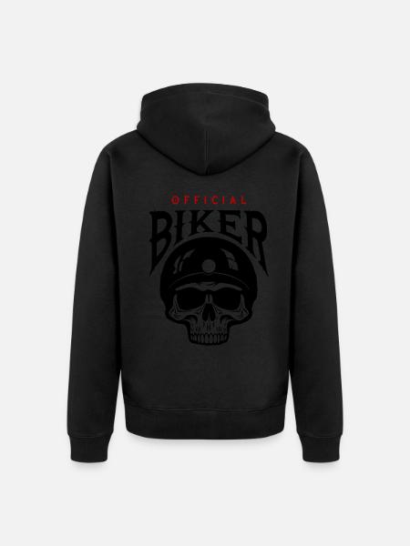 Skeleton Biker - Veste à capuche bio Premium Unisexe - noir