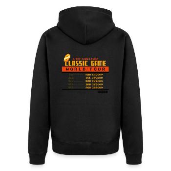Gaming Controller Play Wisely Game Play - Unisex Premium Bio Zip Hoodie - Schwarz - Hinten - Nico (187cm)