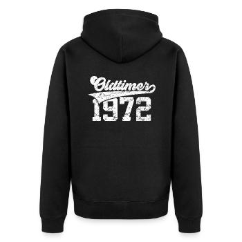 54E VOITURE DE COLLECTION ANNIVERSAIRE 1972 - Veste à capuche bio Premium Unisexe - noir - Dos - Nico (187cm)