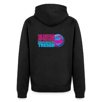 Bowling Bowler plays bowling alley Hobby balls - Unisex Premium Organic Zip Hoodie - black - Back - Nico (187cm)