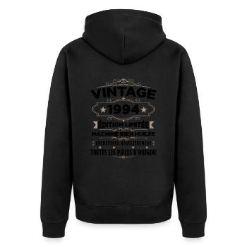 Vintage 1994 Édition Limitée - Veste à capuche bio Premium Unisexe - noir - Dos - Nico (187cm)