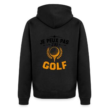 Je Peux Pas J'ai Golf Cadeau Pour Joueur De Golf - Veste à capuche bio Premium Unisexe - noir - Dos - Nico (187cm)