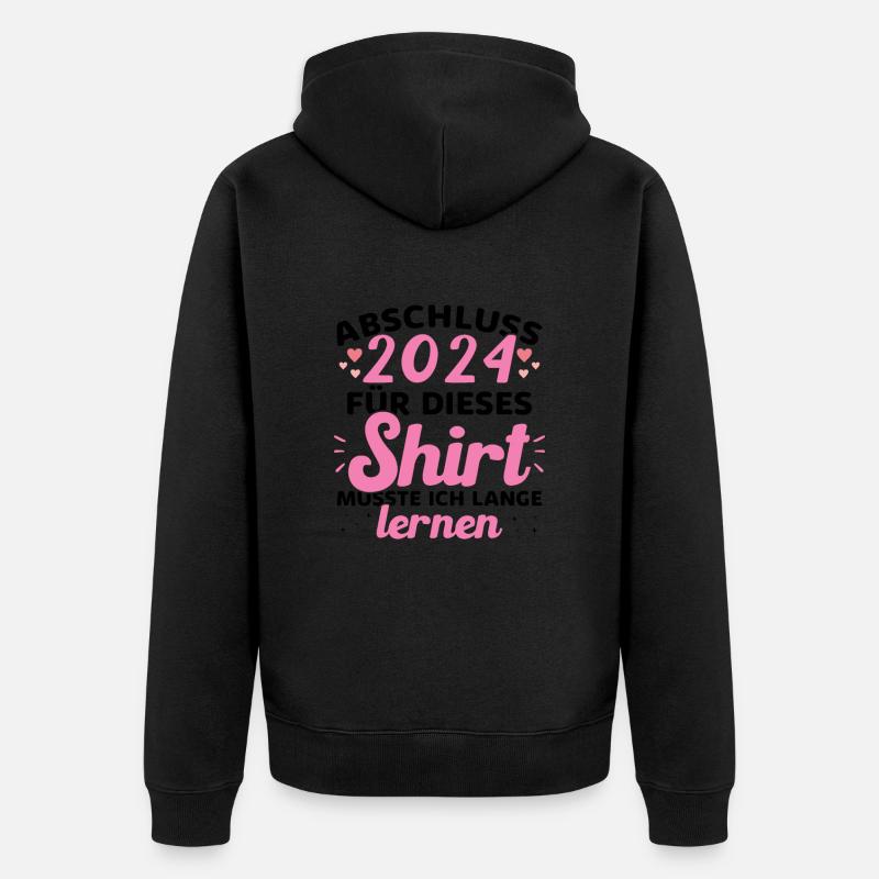 Abschluss 2024 Abschluss der Realschule - Unisex Premium Bio Zip Hoodie - Schwarz