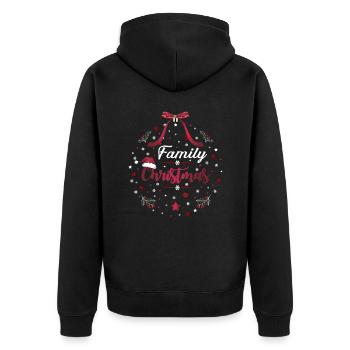 Bal de sapin de Noël Noël en - Veste à capuche bio Premium Unisexe - noir - Dos - Nico (187cm)