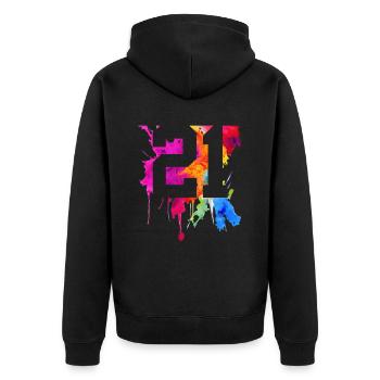 21 YEARS OLD 21ST BIRTHDAY - Unisex Premium Organic Zip Hoodie - black - Back - Nico (187cm)