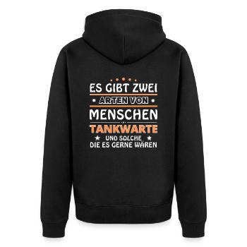 Cadeau de pompiste - deux types de... Concevoir - Veste à capuche bio Premium Unisexe - noir - Dos - Nico (187cm)