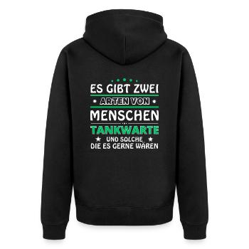 Cadeau de pompiste - deux types de... Concevoir - Veste à capuche bio Premium Unisexe - noir - Dos - Nico (187cm)