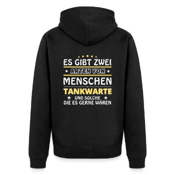 Cadeau de pompiste - deux types de... Concevoir - Veste à capuche bio Premium Unisexe - noir - Dos - Nico (187cm)
