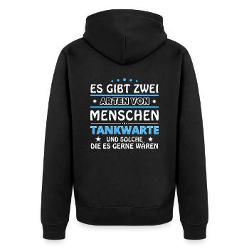 Cadeau de pompiste - deux types de... Concevoir - Veste à capuche bio Premium Unisexe - noir - Dos - Nico (187cm)