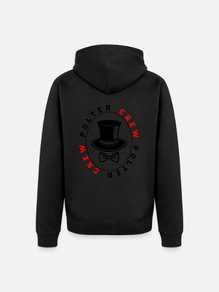 Polter Crew Engagement Wedding - Unisex Premium Organic Zip Hoodie - black