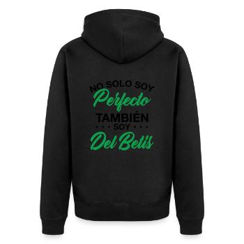 I'm not only perfect I'm also a Betis fan - Unisex Premium Organic Zip Hoodie - black - Back - Nico (187cm)