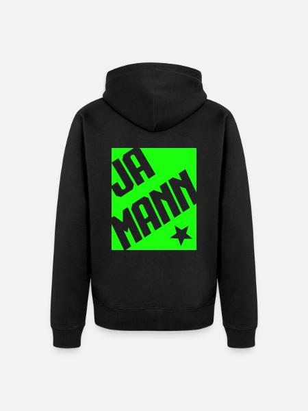 Ja Mann - Unisex Premium Bio Zip Hoodie - Schwarz