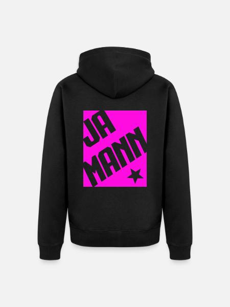 Ja Mann - Unisex Premium Bio Zip Hoodie - Schwarz
