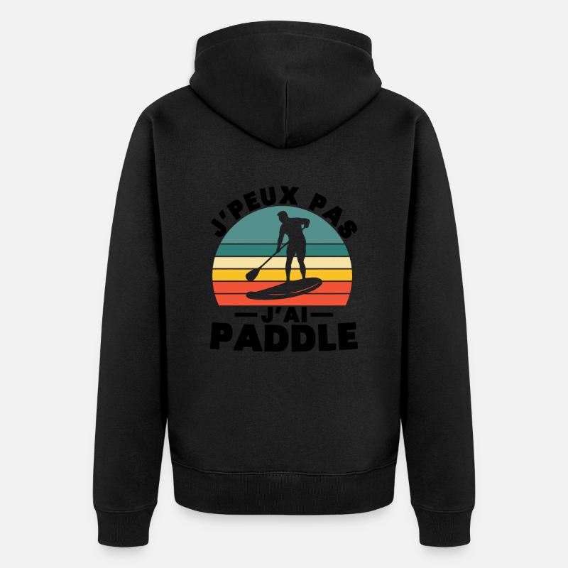 Je Peux Pas J'ai Paddle - Veste à capuche bio Premium Unisexe - noir