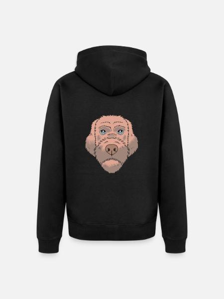Griffon Hund - Unisex Premium Bio Zip Hoodie - Schwarz