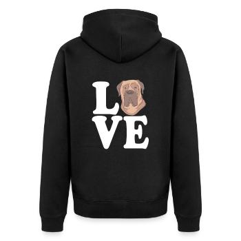 Bullmastiff Chien - Veste à capuche bio Premium Unisexe - noir - Dos - Nico (187cm)